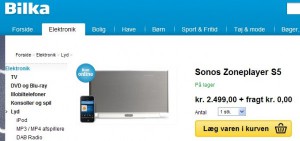 Sonos ZPS5 nedsat til kr. 2499 hos Bilka