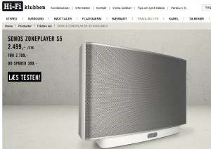Sonos ZPS5 nedsat til kr. 2499 hos Hi-Fi Klubben