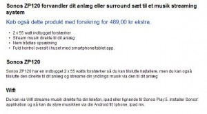 Bilka Sonos ZP120 #FAIL