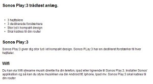 Bilka Sonos Play:3 #FAIL